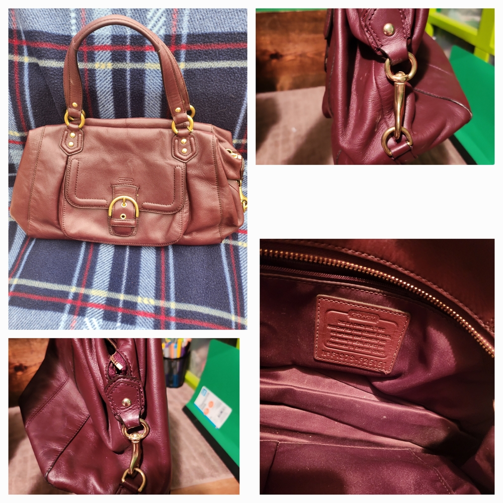 Coach Burgandy Campbell Satchel